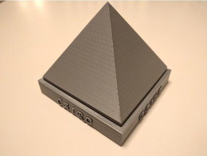 pirâmide compartimento secreto dinheiro quebra-cabeça cofre segredo 3d print model - Mito3D