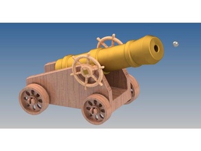 cannon - spring black powder action 3d printing 3d print model - Mito3D