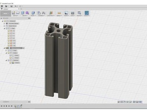 40mm aluminum extrusion 3d printer parts x extrusions rail 3d print model - Mito3D
