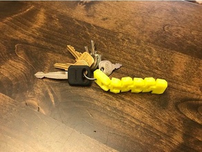 flexible keychain keychains fidget links treads useful 3d print model - Mito3D
