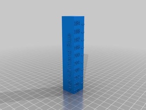 temp tower inland 175 pla blue 3d printing tests customized 3d print model - Mito3D