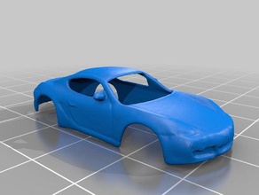 porsche cayman s Massstab 1 100 - 3d-scan r c Fahrzeuge 3dprintable 3d-Drucker 3d-scanner 3d-Scannen Auto chassis der Miniatur miniaturen Rennen racer rc-car skalieren scale-Modell slot car 3d print model - Mito3D