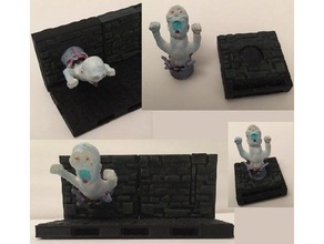 openlock pared fantasma juegos y juguetes mazmorra dungeons dragons de los azulejos halloween miedo en miniatura 28mm rpg tablero la mesa terreno 3d print model - Mito3D