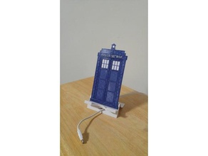 dr tardis phone tablet stand mobile 3d print model - Mito3D