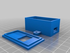 wemos d1 mini pro caso de lcd, antena buraco eletrônica hackerboxes lcd 3d print model - Mito3D