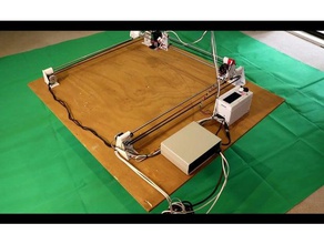 simple x y laser plotter machine tools cutter diode pen xy 3d print model - Mito3D