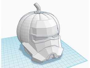 halloween pumpkin trooper 404th legion star wars stormtrooper 3d print model - Mito3D