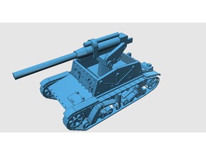 su-6 vehicles gun military russia soviet union tank weapon wwii 3d print model - Mito3D