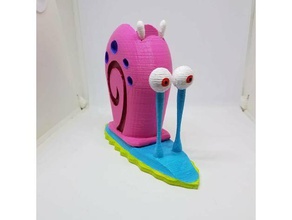 gary snail 3d printing holder spongebob cartoon characters 3d print model - Mito3D