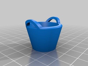miniature water bucket models horse stable 3d print model - Mito3D