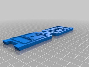 parametrik dikili 2 taraf da imzalar işaretler ve logolar zemin işaretleri standı işaret 3d print model - Mito3D