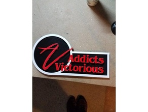 addicts victorious signs & logos addiction christian recovery 3d print model - Mito3D