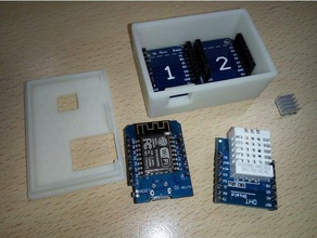 termômetro wi-fi esp8266 wemos d1 mini dht22 diy arduino caso clima estação meteorológica mini-caso 3d print model - Mito3D