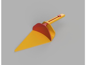 pelle tarte avec poussoir - cake shovel pusher kitchen & dining fusion 360 3d print model - Mito3D
