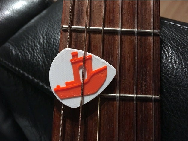 benchy pick music 3dbenchy boat guitar plectrum 3D print model - Mito3D