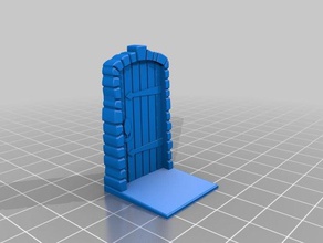 freestanding dungeon door remix isolt's zombicide games dnd miniature scatter terrain 3d print model - Mito3D