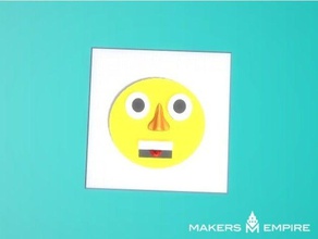 funny face emoji stile art 3d print model - Mito3D