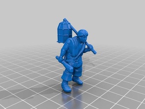rat catcher miniature 28mm scale games dnd warhammer 3d print model - Mito3D