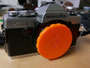minolta md fotocamera, tappo corpo la fotocamera cap macchina di copertura 3d print model - Mito3D