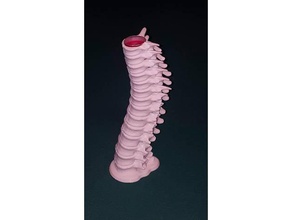 spine candle holder w base 3d printing 3d print model - Mito3D