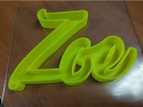 zoe logo signs & logos 3d print model - Mito3D