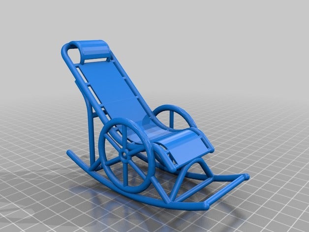 fauteuil à bascule l'impression 3d le mobilier jouet 3D print model - Mito3D