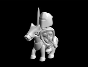 knight riding people 3d print model - Mito3D