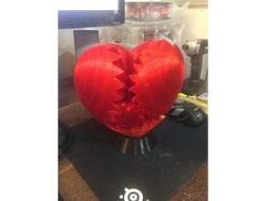heartgear 2x desk stand art gear heart 3d print model - Mito3D