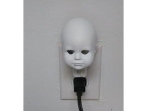 doll head night light decor creepy 3d print model - Mito3D
