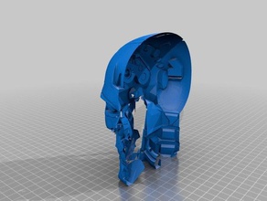 t800 half head 3d printing terminator 3d print model - Mito3D