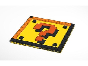 super mario question block toy & game accessories 3d print model - Mito3D