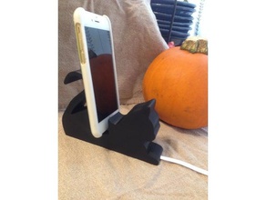 gatto telefono supporto per il tablet gadget cat titolare 3d print model - Mito3D