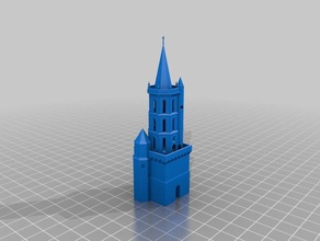 clochet cintegabelle 3d baskı kilise anıt openscad scad 3d print model - Mito3D