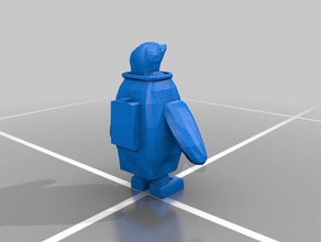 pinguino astronauta 3d print model - Mito3D