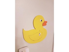 rubber duck switch plate bathroom light cover ducky 3d print model - Mito3D