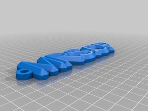 mrs cp name keychain organization customized 3d print model - Mito3D