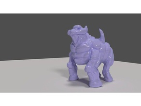 armored creature creatures blender 3d monster muscles sculpted 3d print model - Mito3D