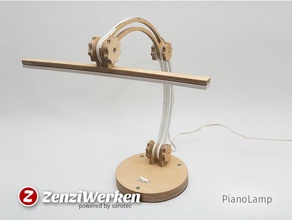 pianolamp cnc laser ménage la routeur lasercut lumière led le piano contreplaqué zenziwerken 3d print model - Mito3D