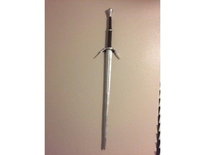 witcher è una spada d'argento fori di centraggio oggetti scena 3d print model - Mito3D