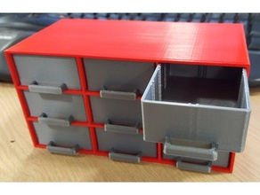 9 draw stacker tool holders & boxes drawer electrical components parts storage small 3d print model - Mito3D