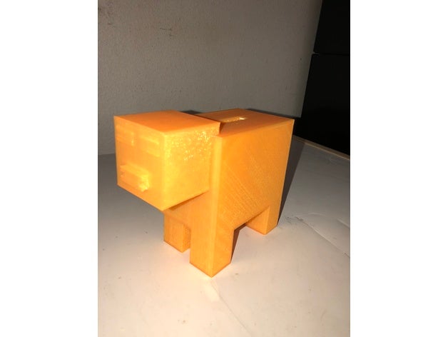 minecraft sparschwein Tiere Schwein 3D print model - Mito3D