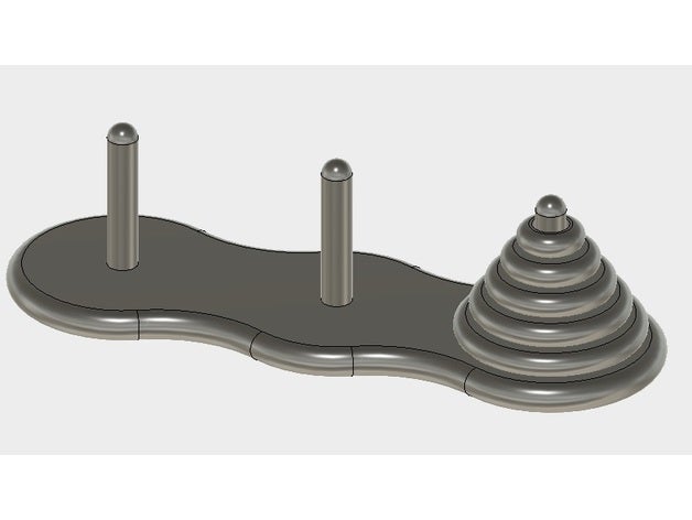 hanoi Kulesi matematik boardgame oyun 3D print model - Mito3D