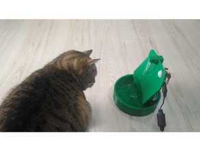 gatto fontana animali 3d print model - Mito3D