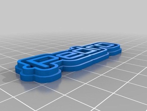 pedro Schlüsselanhänger kundengebundene 3d print model - Mito3D