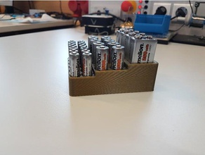 battery holder organization accumulator akku batteries charger stand 3d print model - Mito3D
