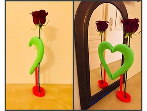 soliflore coração happyvalentinesday decoração natal a flor presente dia dos namorados casa o das mães presentes vaso 3d print model - Mito3D