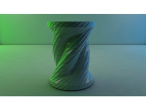 low poly racines vase décor de la décoration fleur fleurs maison 3d print model - Mito3D