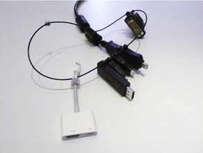 adaptör Eki yüzük ofis bağdaştırıcı apple takın kablo program kilidi hdmı 3d print model - Mito3D