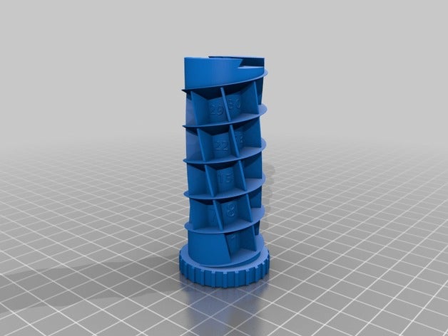 31 Tag Spirale, Pille-box nummeriert - Organisation 3D print model - Mito3D