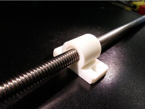 lead screw nut platform attachment 10mmx2mm screws 3d printer parts 10mm leadscrew acme leadnut lulzbot 3d print model - Mito3D